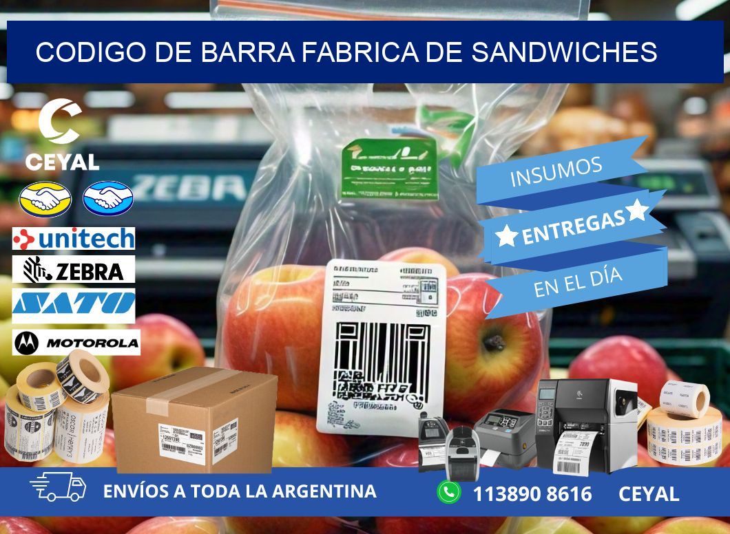 codigo de barra FABRICA DE SANDWICHES