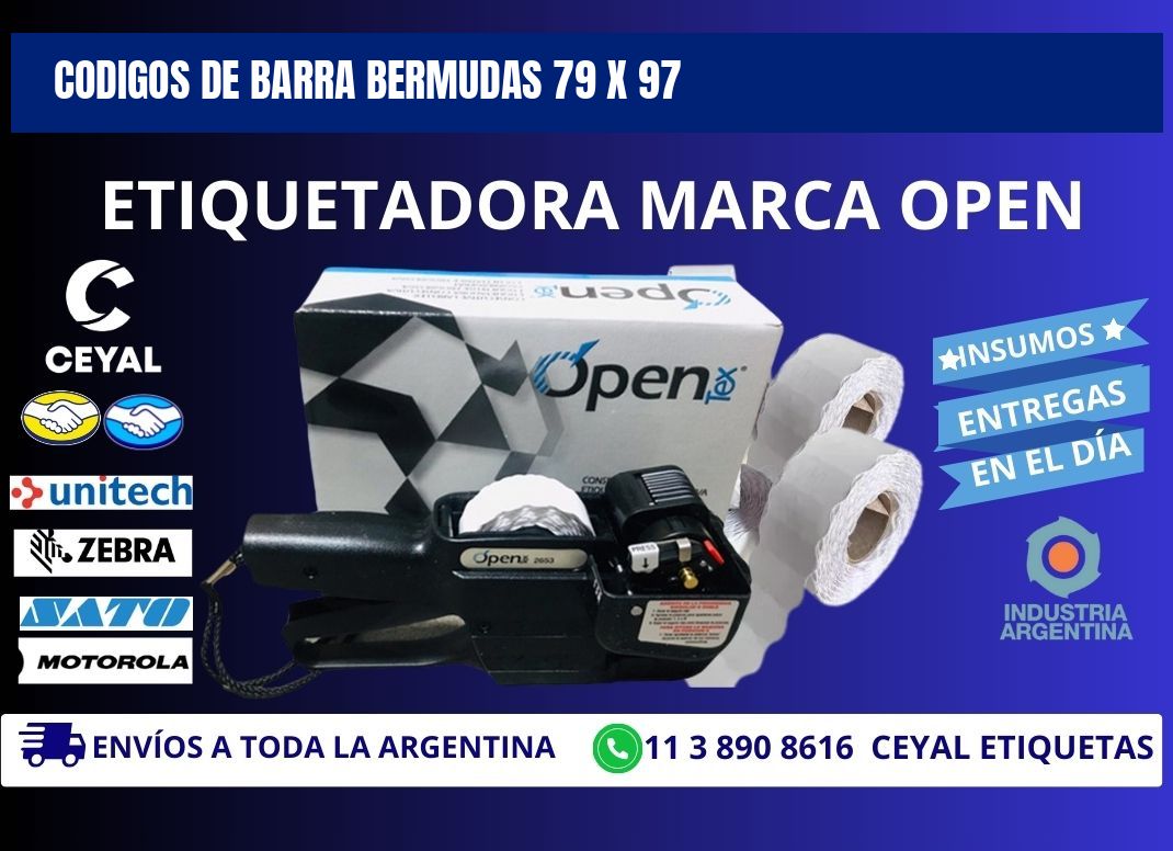 CODIGOS DE BARRA BERMUDAS 79 x 97