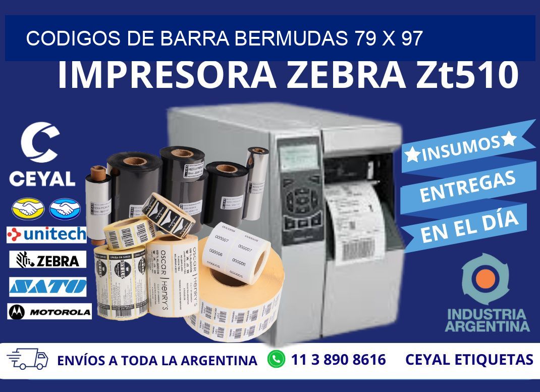 CODIGOS DE BARRA BERMUDAS 79 x 97