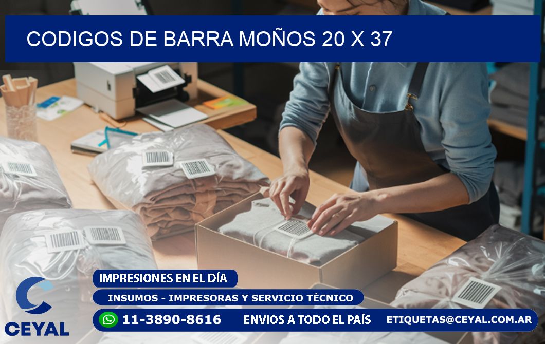 CODIGOS DE BARRA MOÑOS 20 x 37