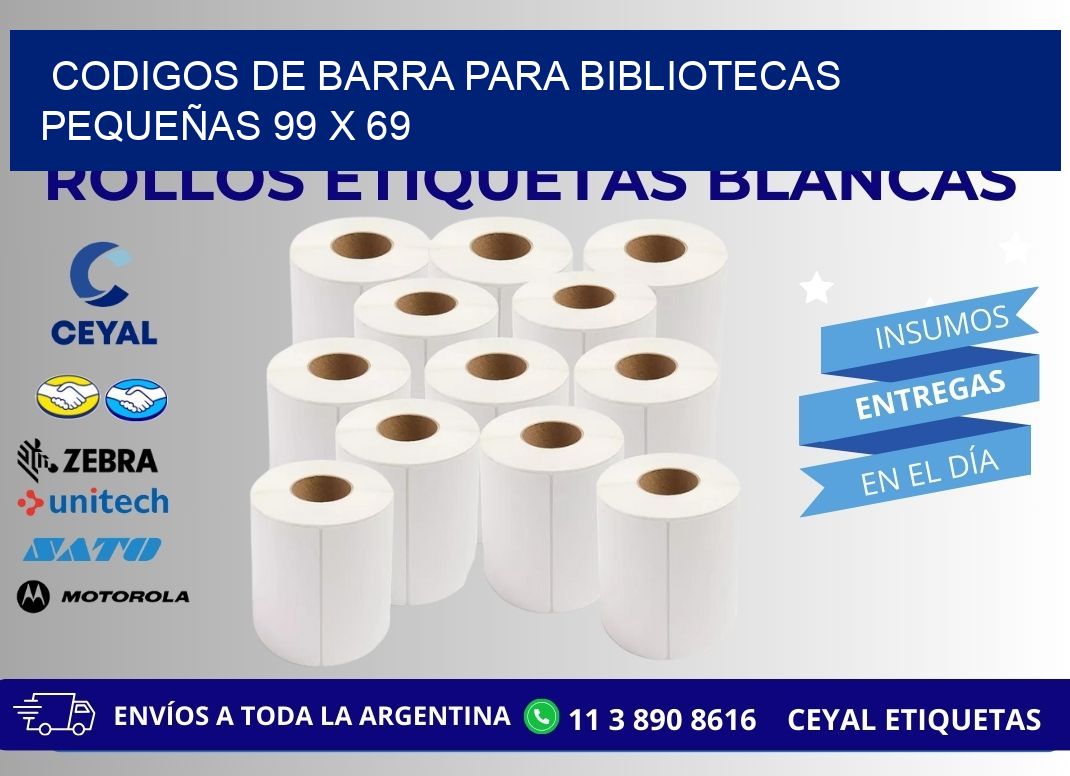 CODIGOS DE BARRA PARA BIBLIOTECAS PEQUEÑAS 99 x 69