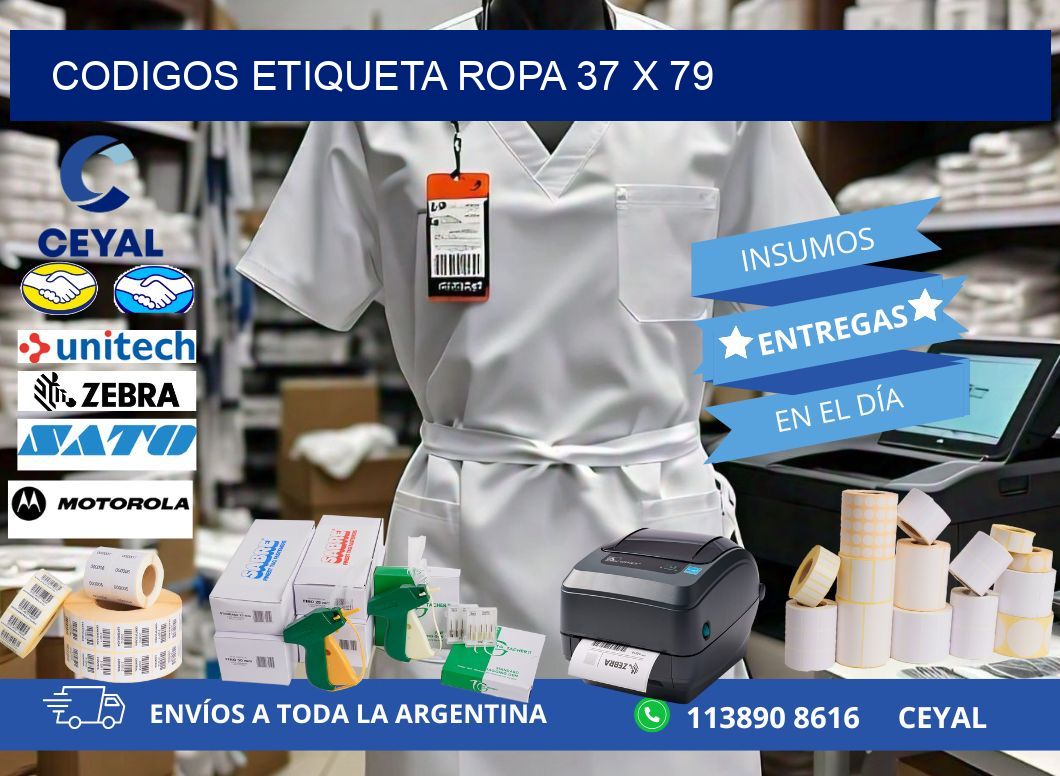 CODIGOS ETIQUETA ROPA 37 x 79