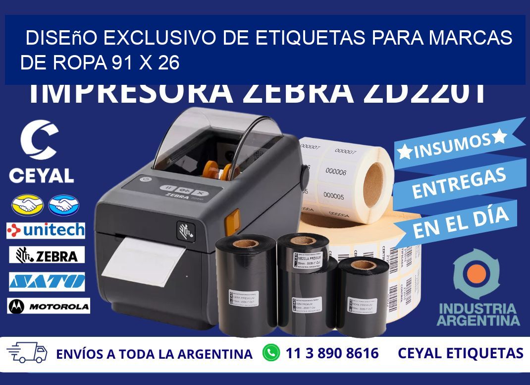 Diseño Exclusivo de Etiquetas para Marcas de Ropa 91 x 26