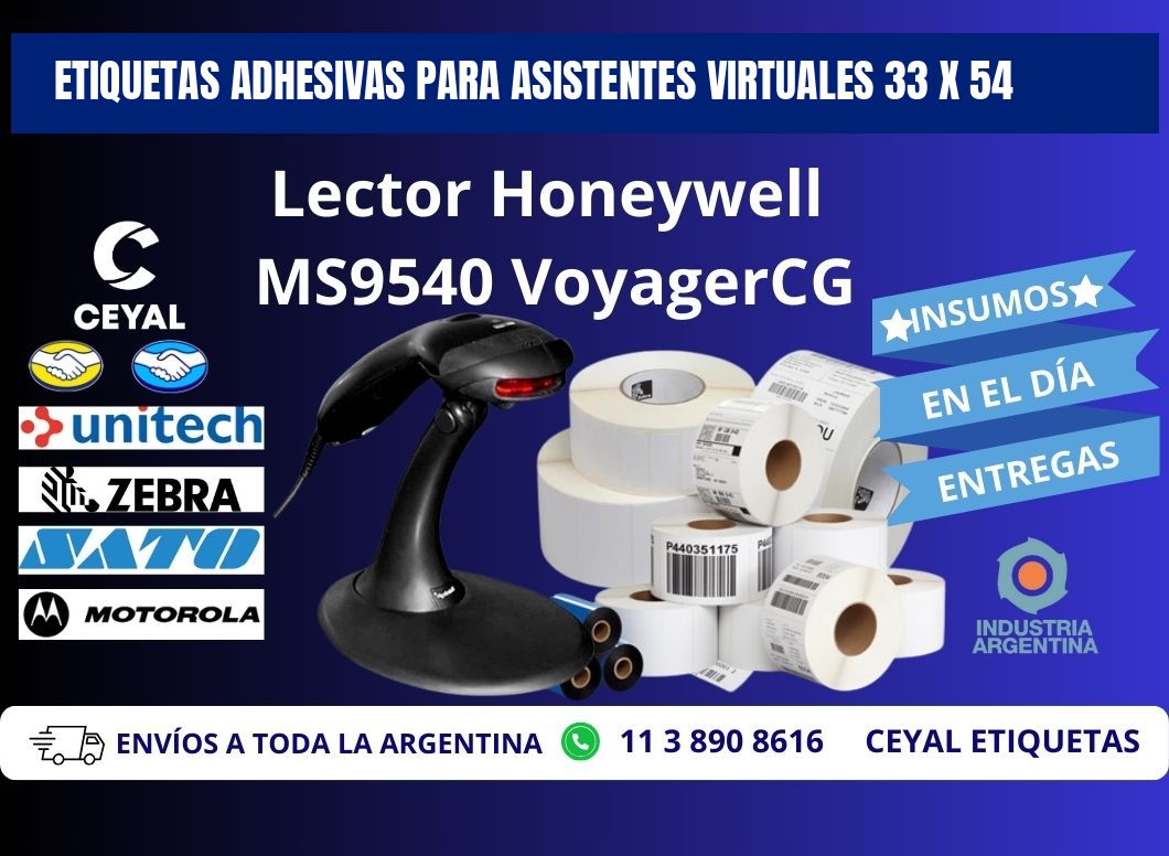 ETIQUETAS ADHESIVAS PARA ASISTENTES VIRTUALES 33 x 54