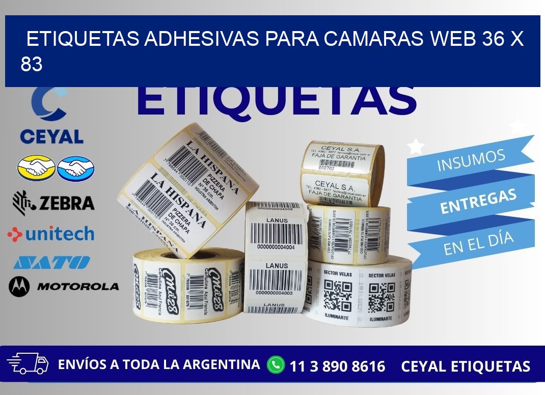 ETIQUETAS ADHESIVAS PARA CAMARAS WEB 36 x 83