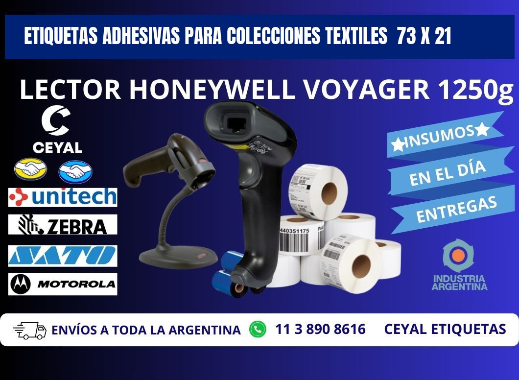 ETIQUETAS ADHESIVAS PARA COLECCIONES TEXTILES  73 x 21