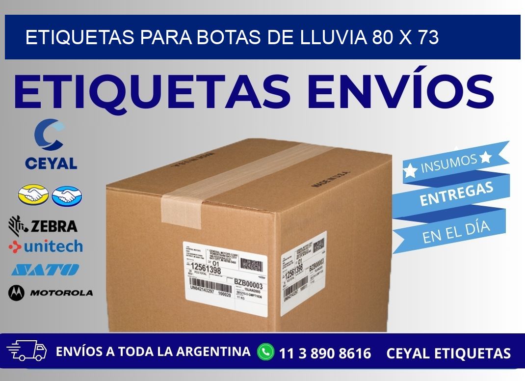 ETIQUETAS PARA BOTAS DE LLUVIA 80 x 73