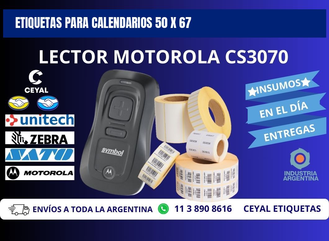 ETIQUETAS PARA CALENDARIOS 50 x 67