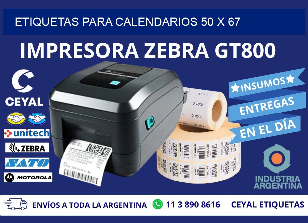 ETIQUETAS PARA CALENDARIOS 50 x 67