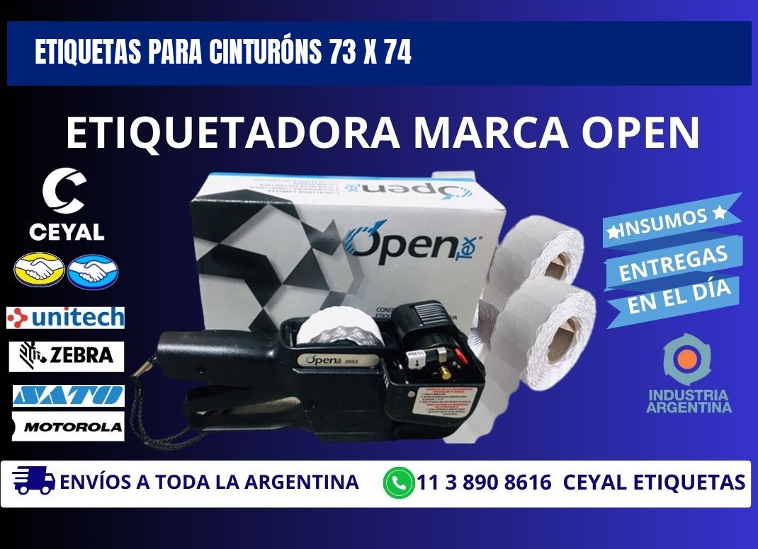 ETIQUETAS PARA CINTURÓNS 73 x 74