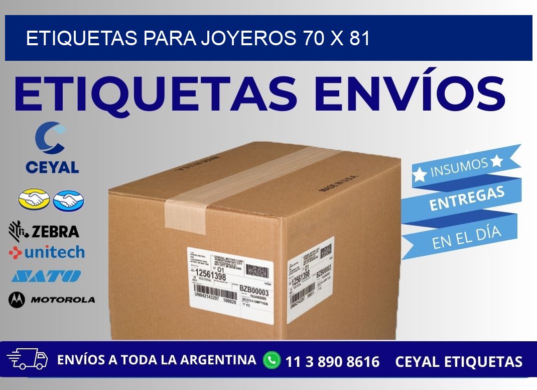 ETIQUETAS PARA JOYEROS 70 x 81