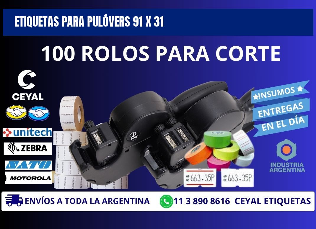 ETIQUETAS PARA PULÓVERS 91 x 31