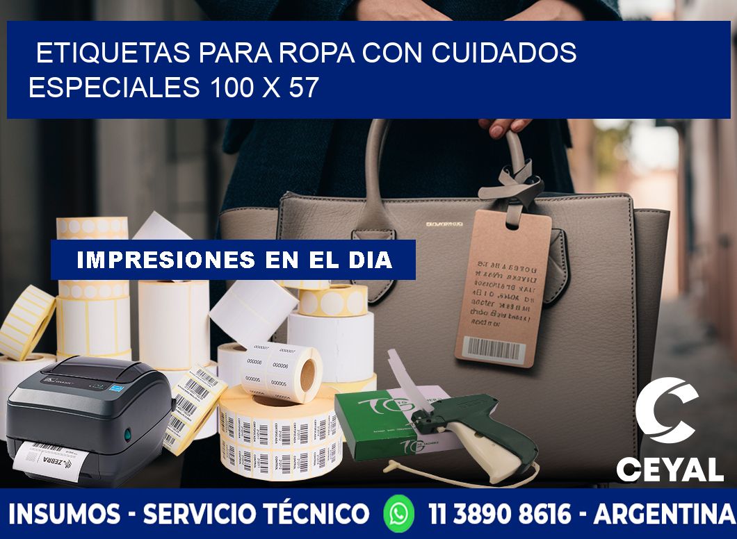 ETIQUETAS PARA ROPA CON CUIDADOS ESPECIALES 100 x 57