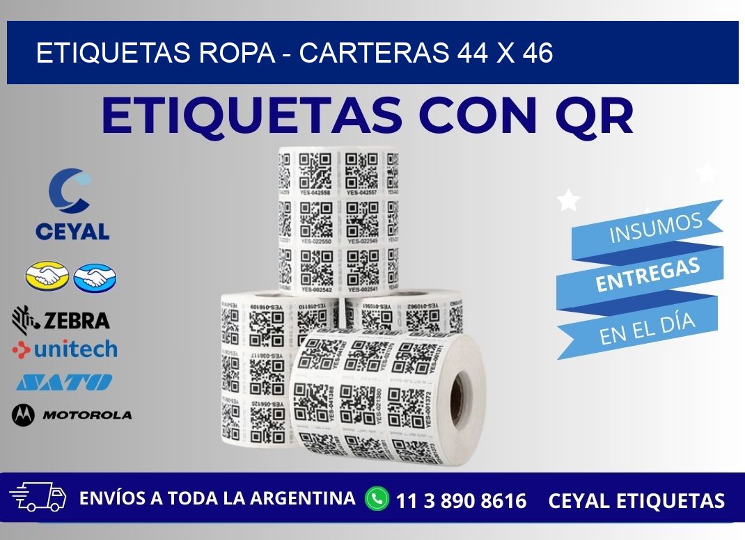 ETIQUETAS ROPA – CARTERAS 44 x 46