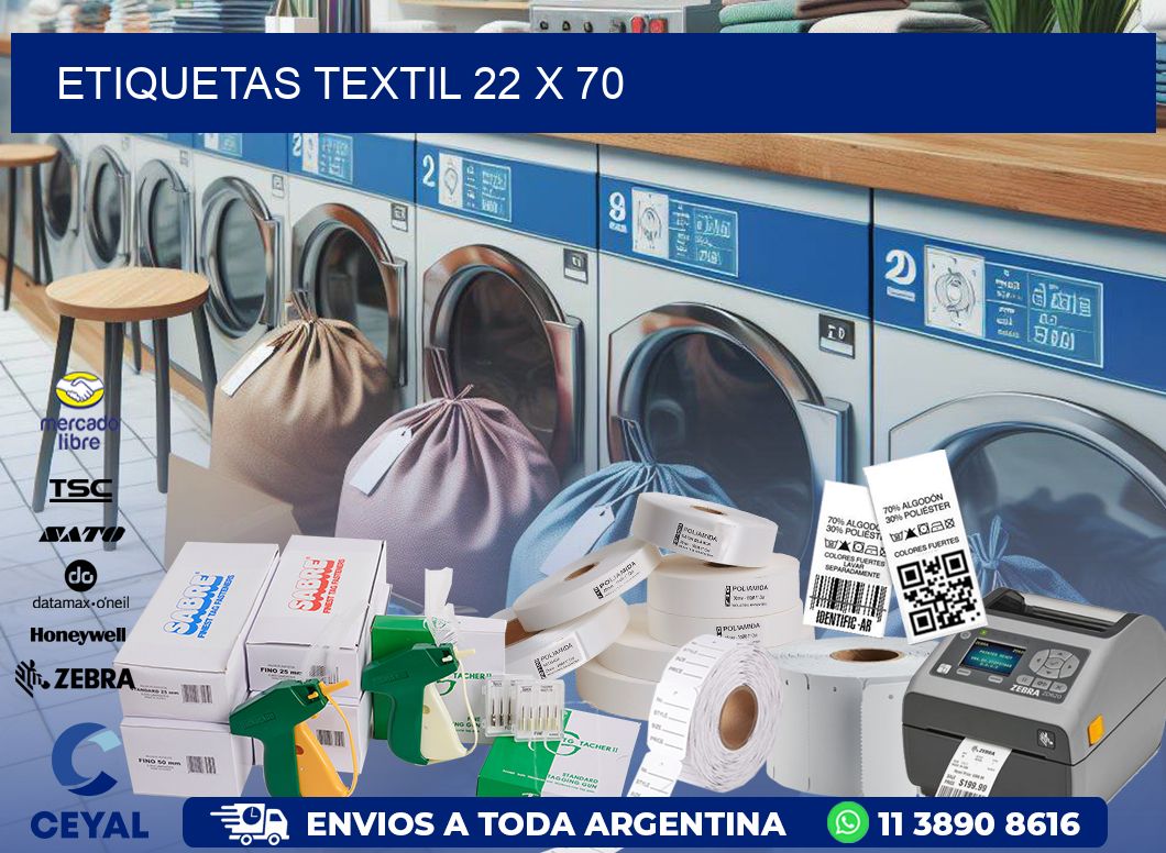 ETIQUETAS TEXTIL 22 x 70