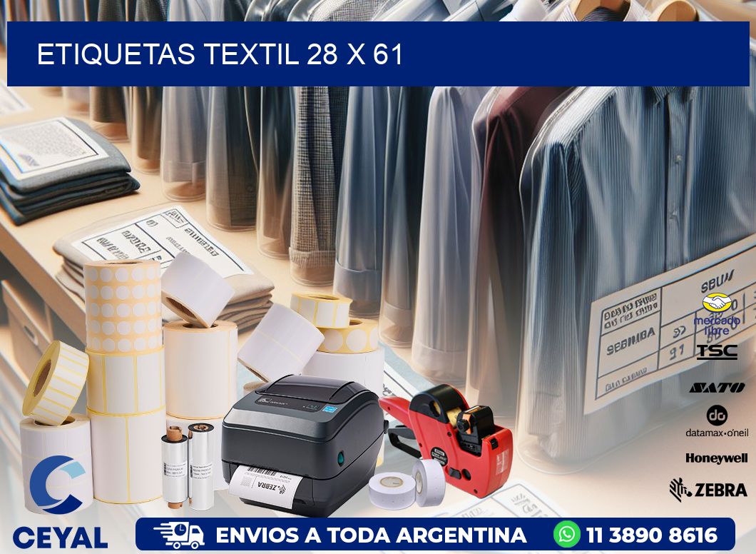 ETIQUETAS TEXTIL 28 x 61