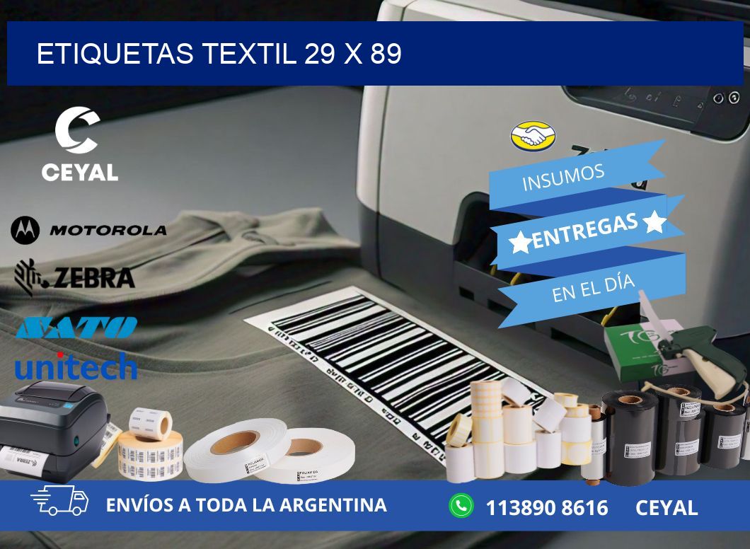 ETIQUETAS TEXTIL 29 x 89