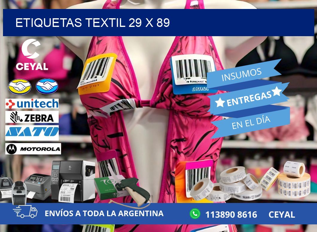 ETIQUETAS TEXTIL 29 x 89