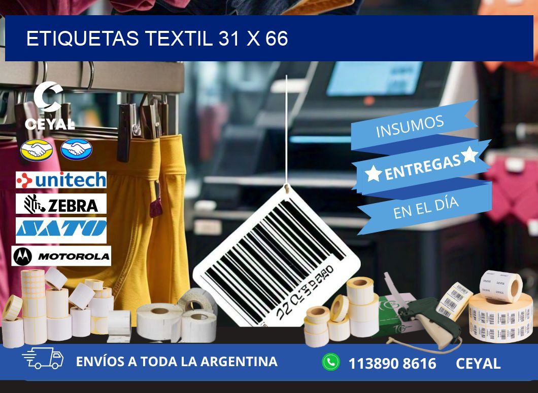 ETIQUETAS TEXTIL 31 x 66