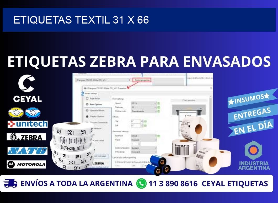 ETIQUETAS TEXTIL 31 x 66