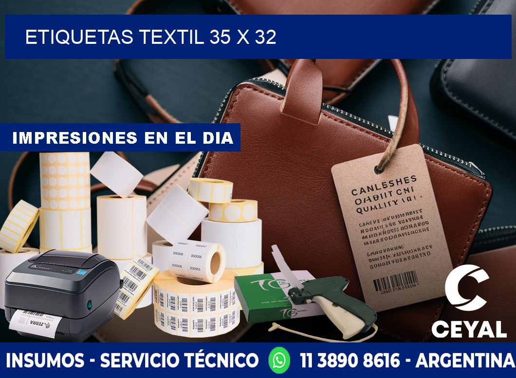 ETIQUETAS TEXTIL 35 x 32