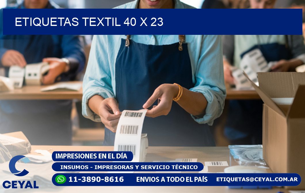 ETIQUETAS TEXTIL 40 x 23