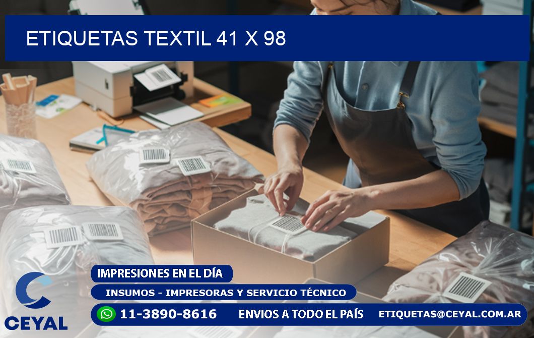 ETIQUETAS TEXTIL 41 x 98