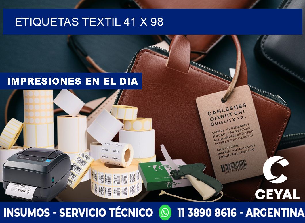 ETIQUETAS TEXTIL 41 x 98