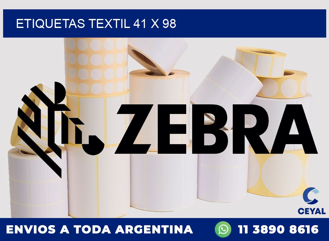 ETIQUETAS TEXTIL 41 x 98