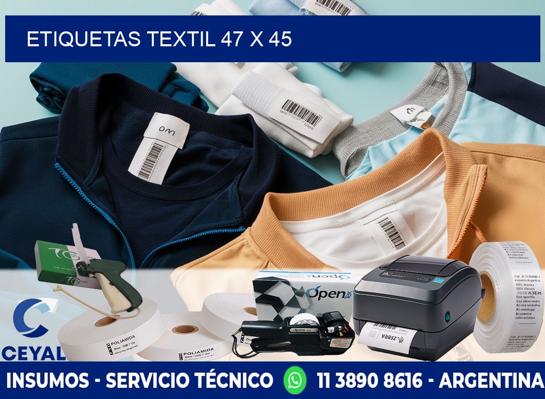 ETIQUETAS TEXTIL 47 x 45
