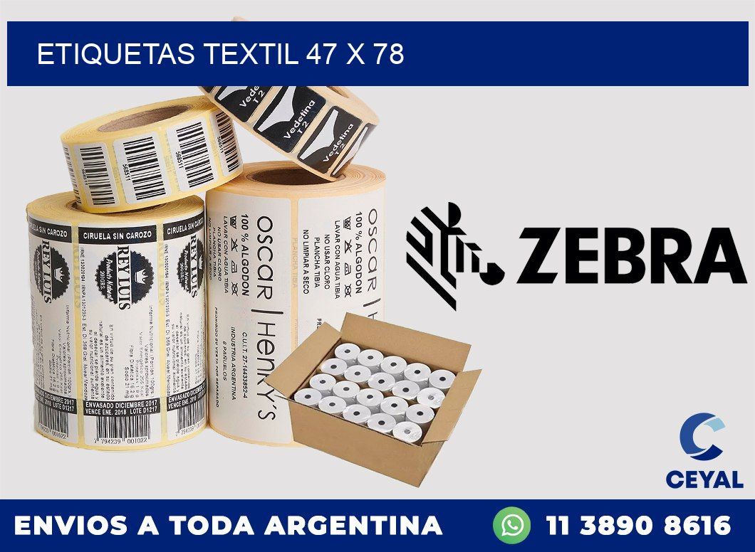 ETIQUETAS TEXTIL 47 x 78