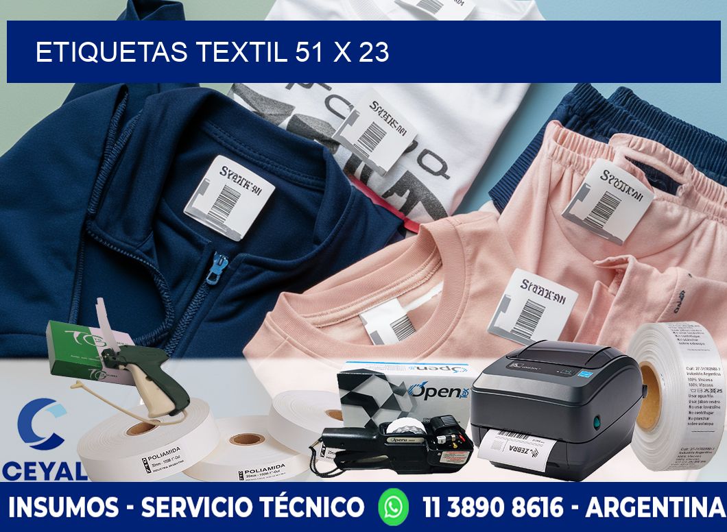 ETIQUETAS TEXTIL 51 x 23