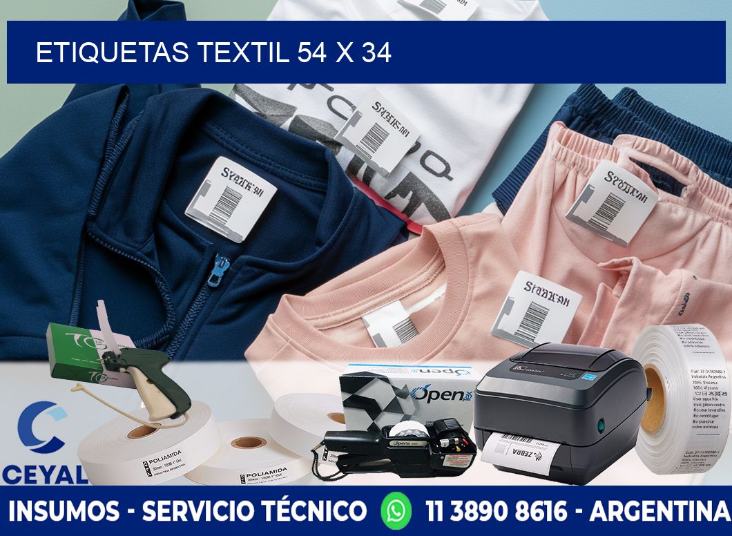 ETIQUETAS TEXTIL 54 x 34