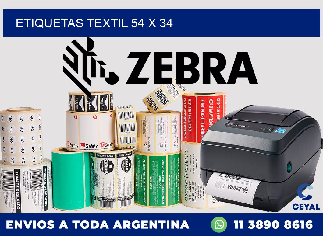 ETIQUETAS TEXTIL 54 x 34