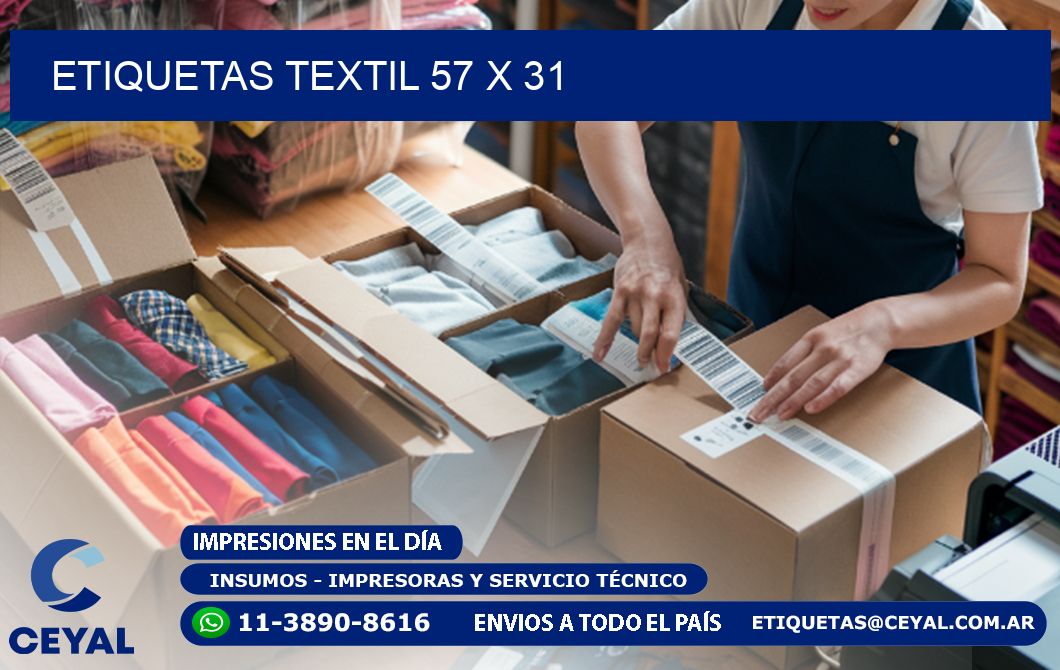 ETIQUETAS TEXTIL 57 x 31