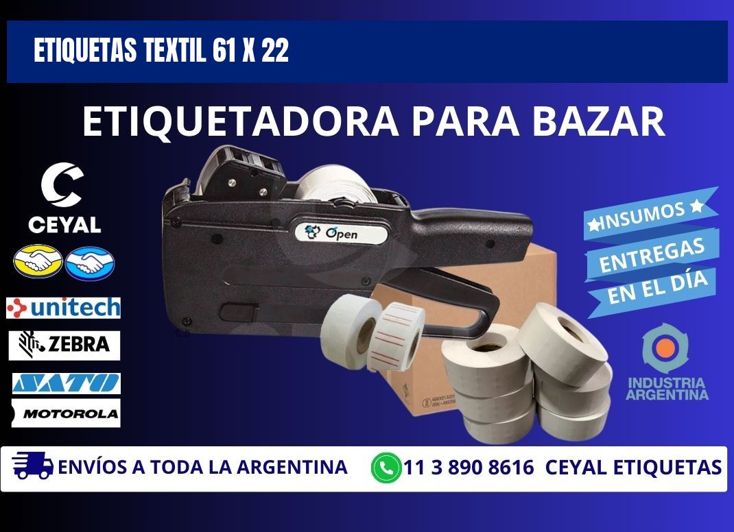 ETIQUETAS TEXTIL 61 x 22