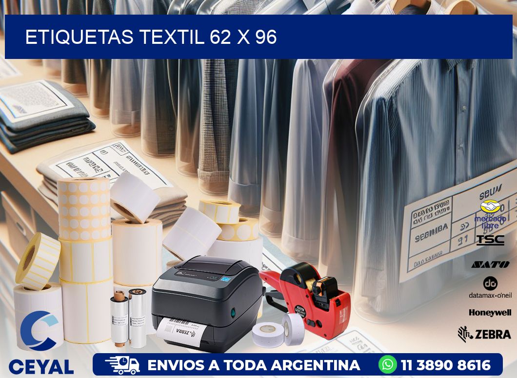 ETIQUETAS TEXTIL 62 x 96
