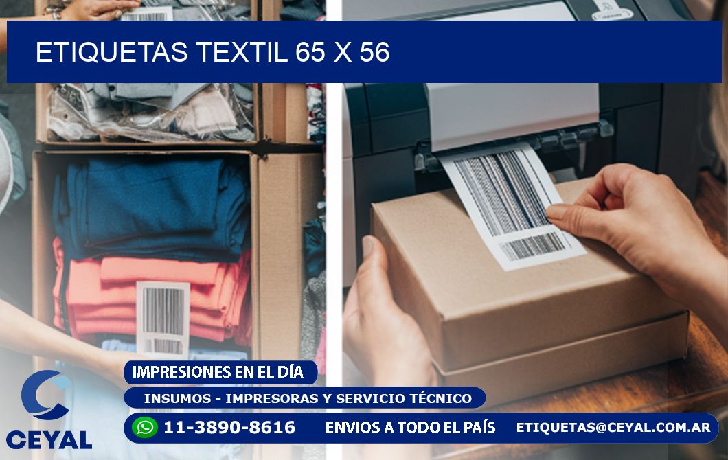 ETIQUETAS TEXTIL 65 x 56