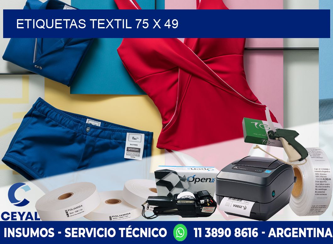 ETIQUETAS TEXTIL 75 x 49