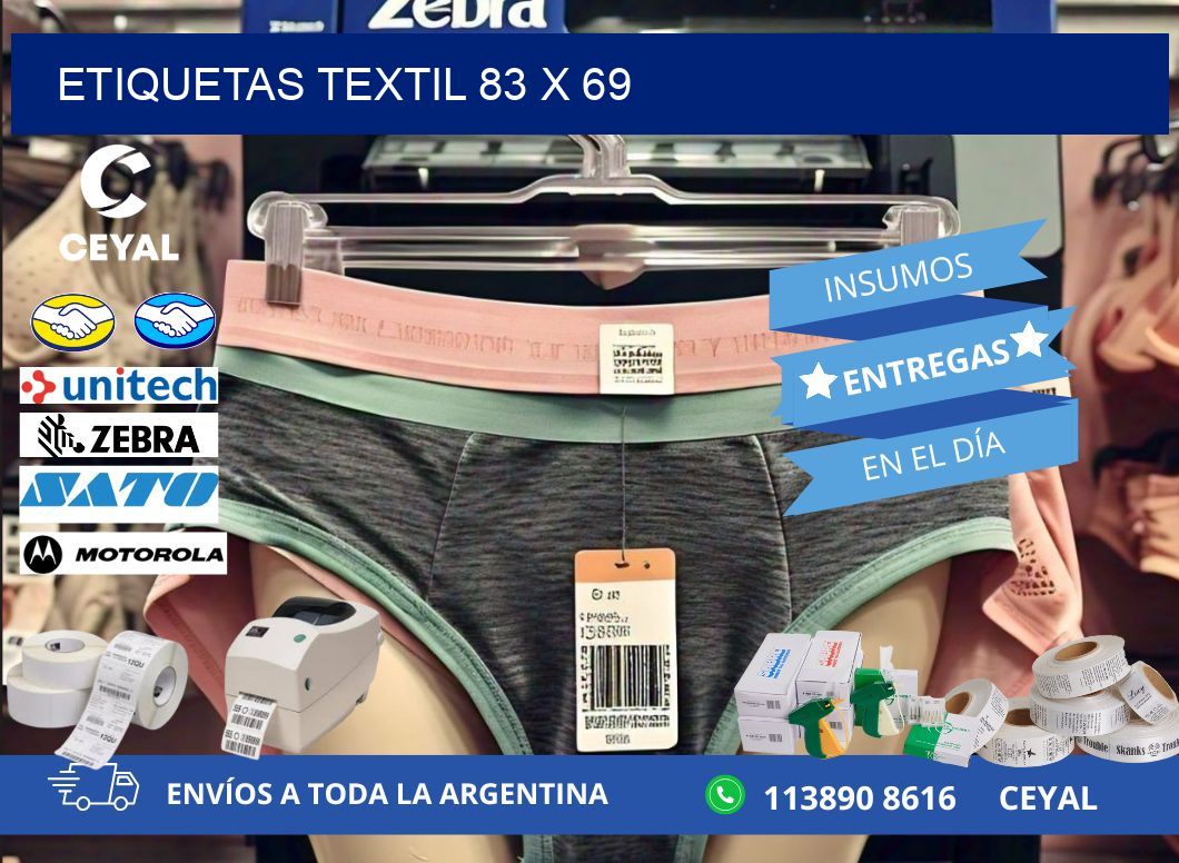 ETIQUETAS TEXTIL 83 x 69