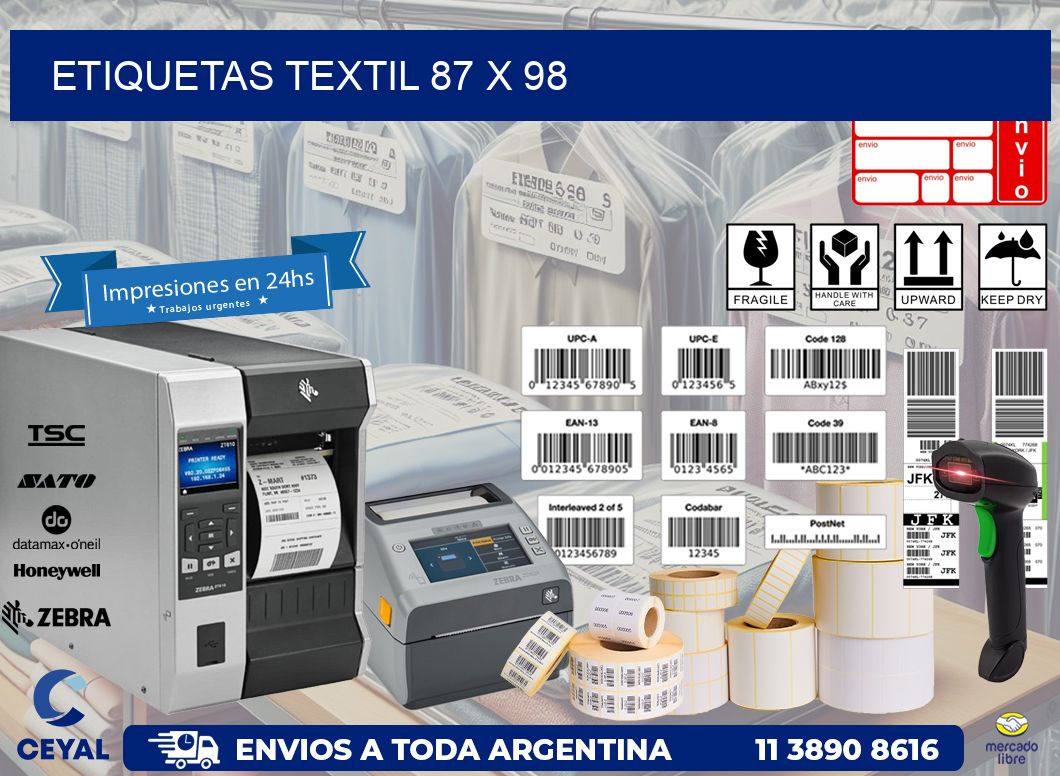ETIQUETAS TEXTIL 87 x 98
