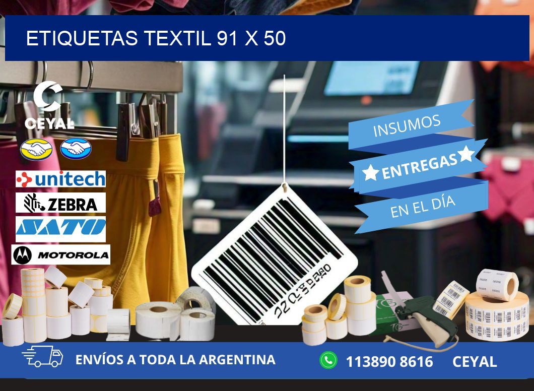 ETIQUETAS TEXTIL 91 x 50