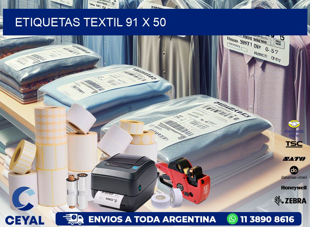 ETIQUETAS TEXTIL 91 x 50