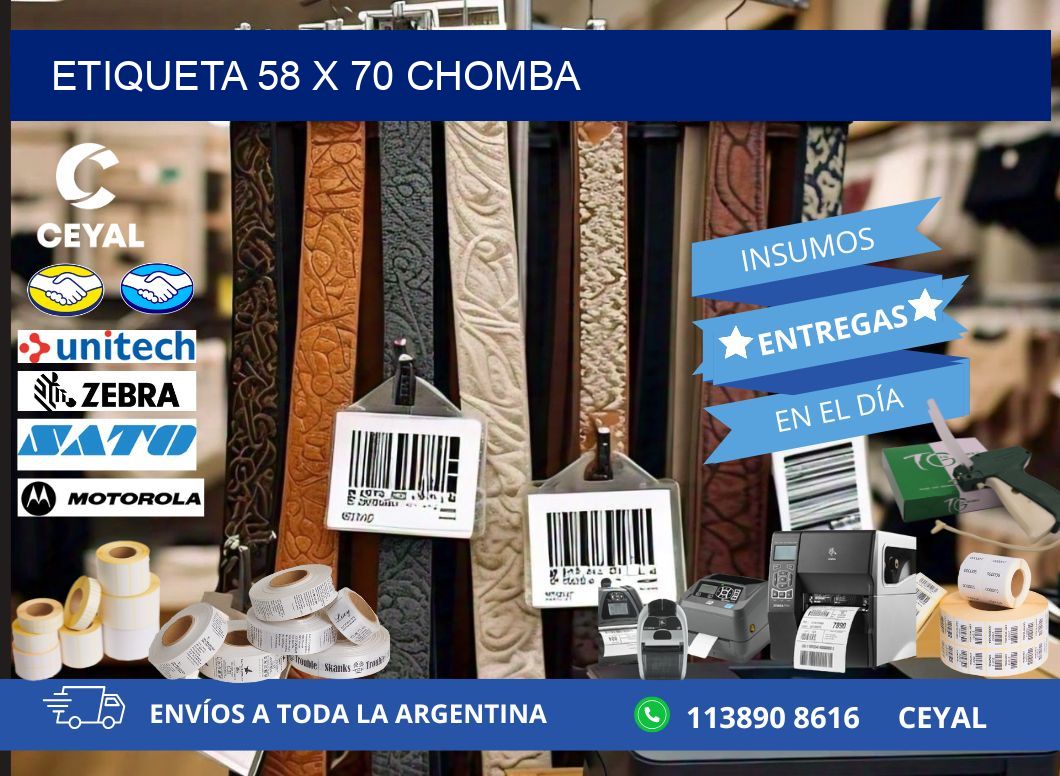 Etiqueta 58 x 70 chomba