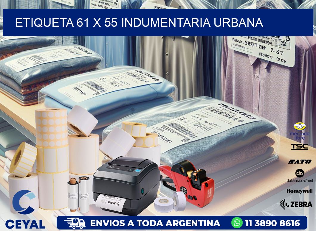 Etiqueta 61 x 55 indumentaria urbana