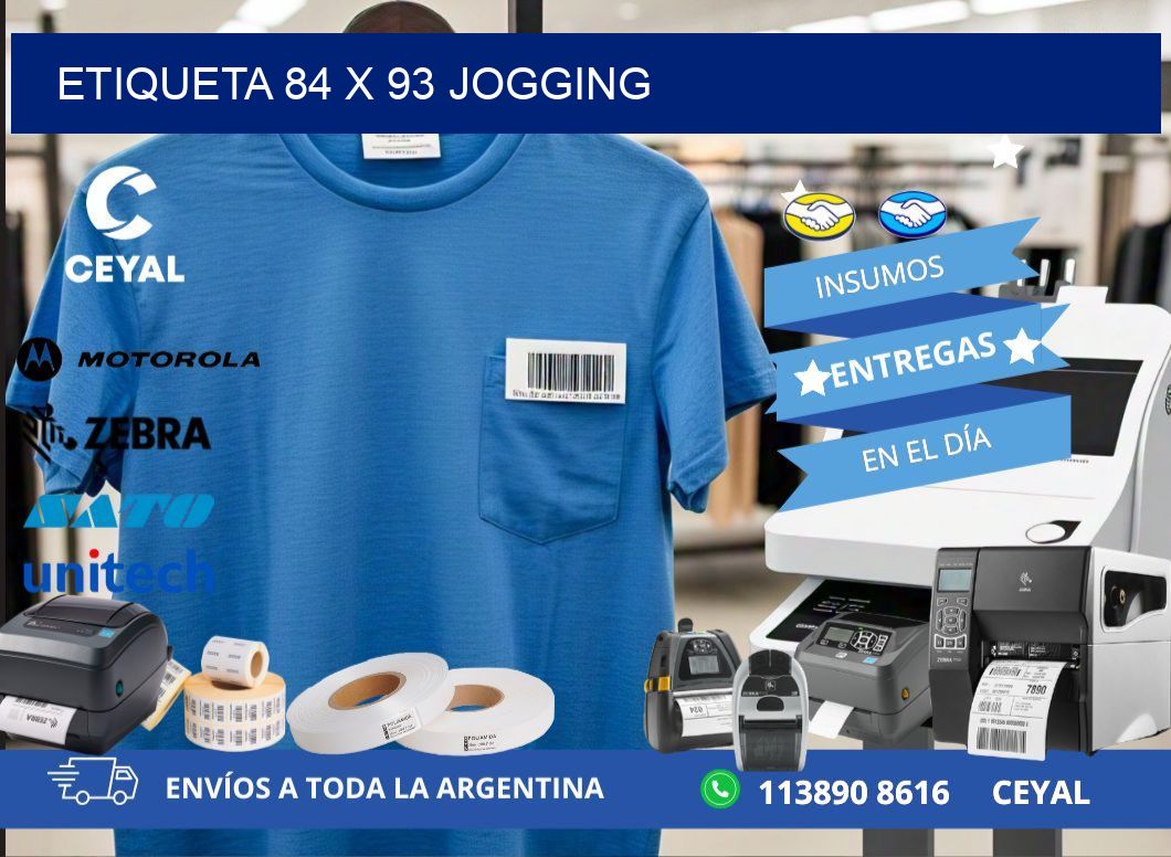 Etiqueta 84 x 93 jogging