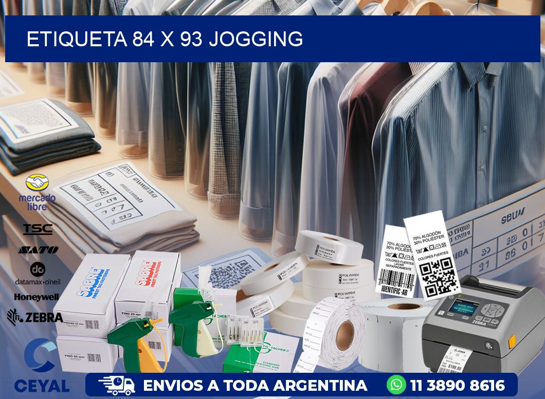 Etiqueta 84 x 93 jogging