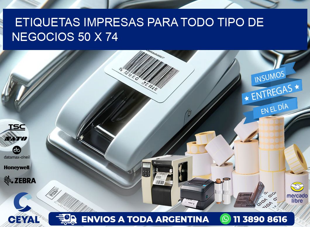 Etiquetas Impresas para Todo Tipo de Negocios 50 x 74