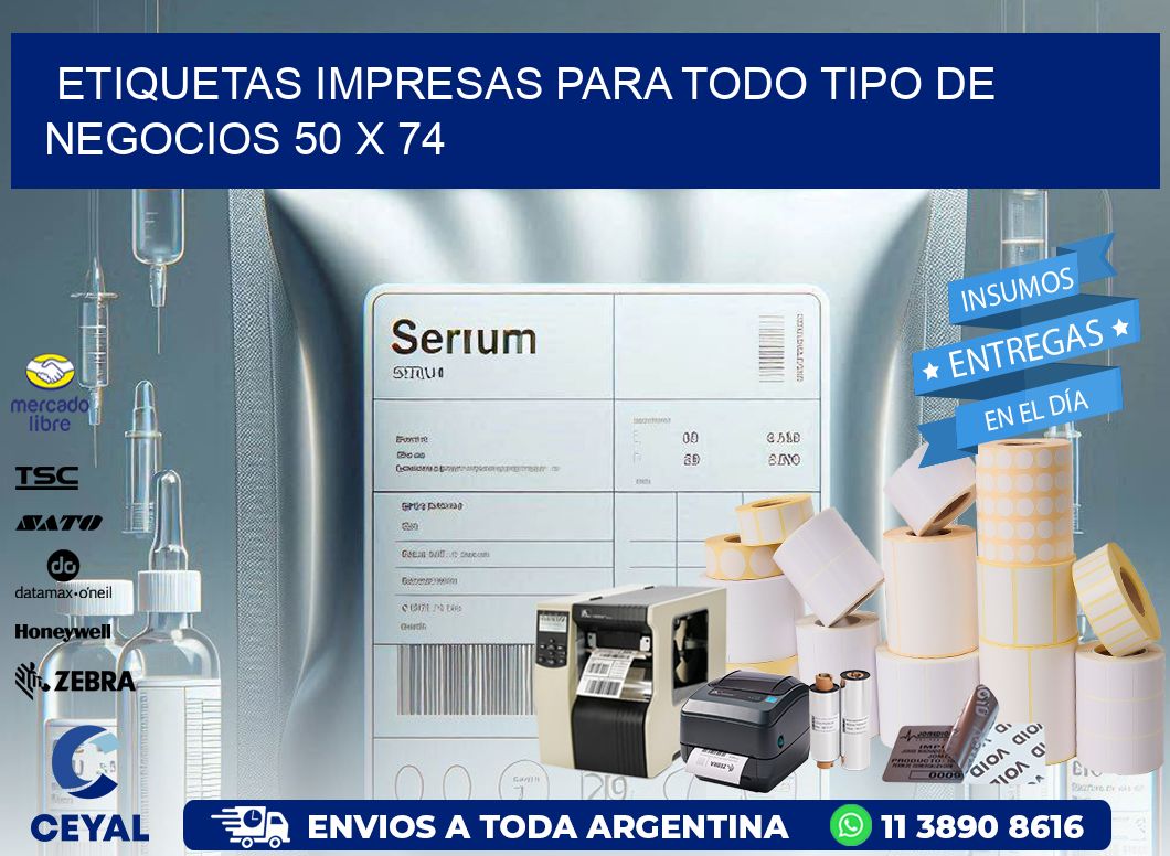 Etiquetas Impresas para Todo Tipo de Negocios 50 x 74