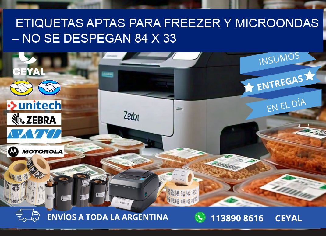 Etiquetas aptas para freezer y microondas – No se despegan 84 x 33